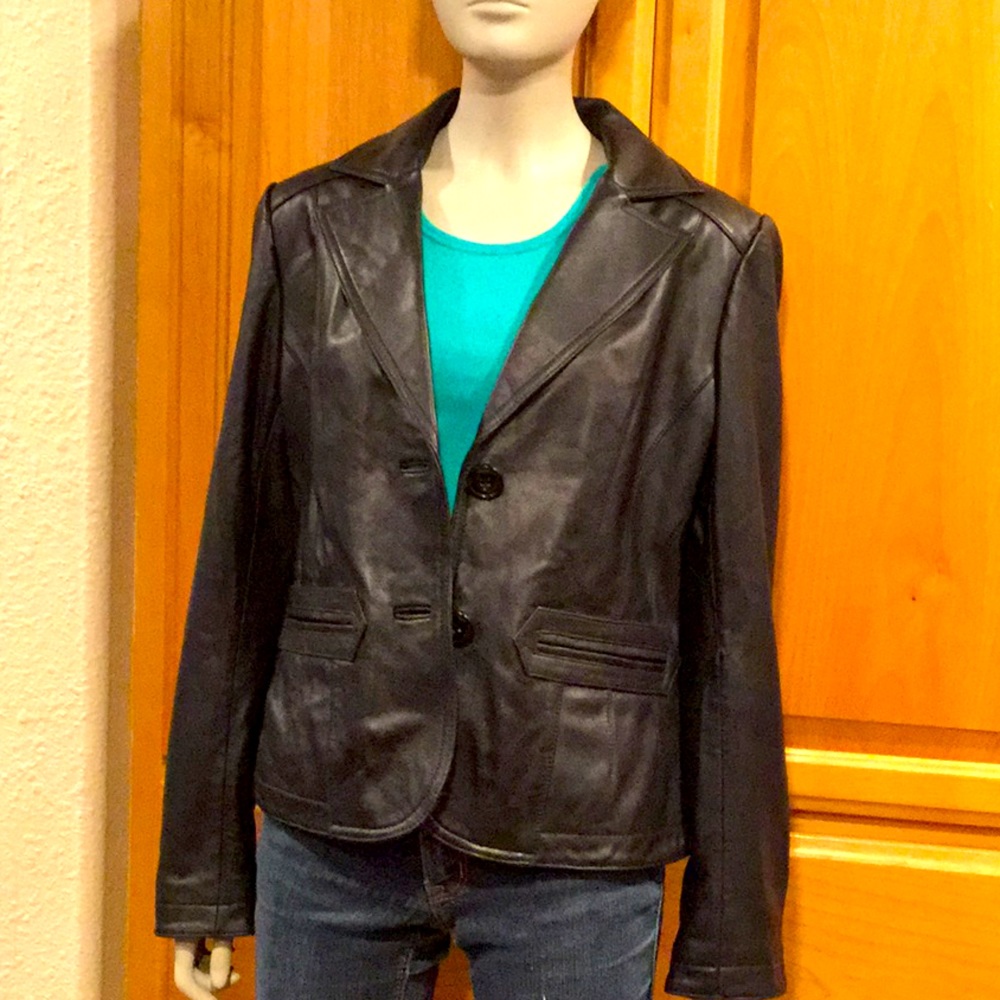 NWT Portrait leather jacket